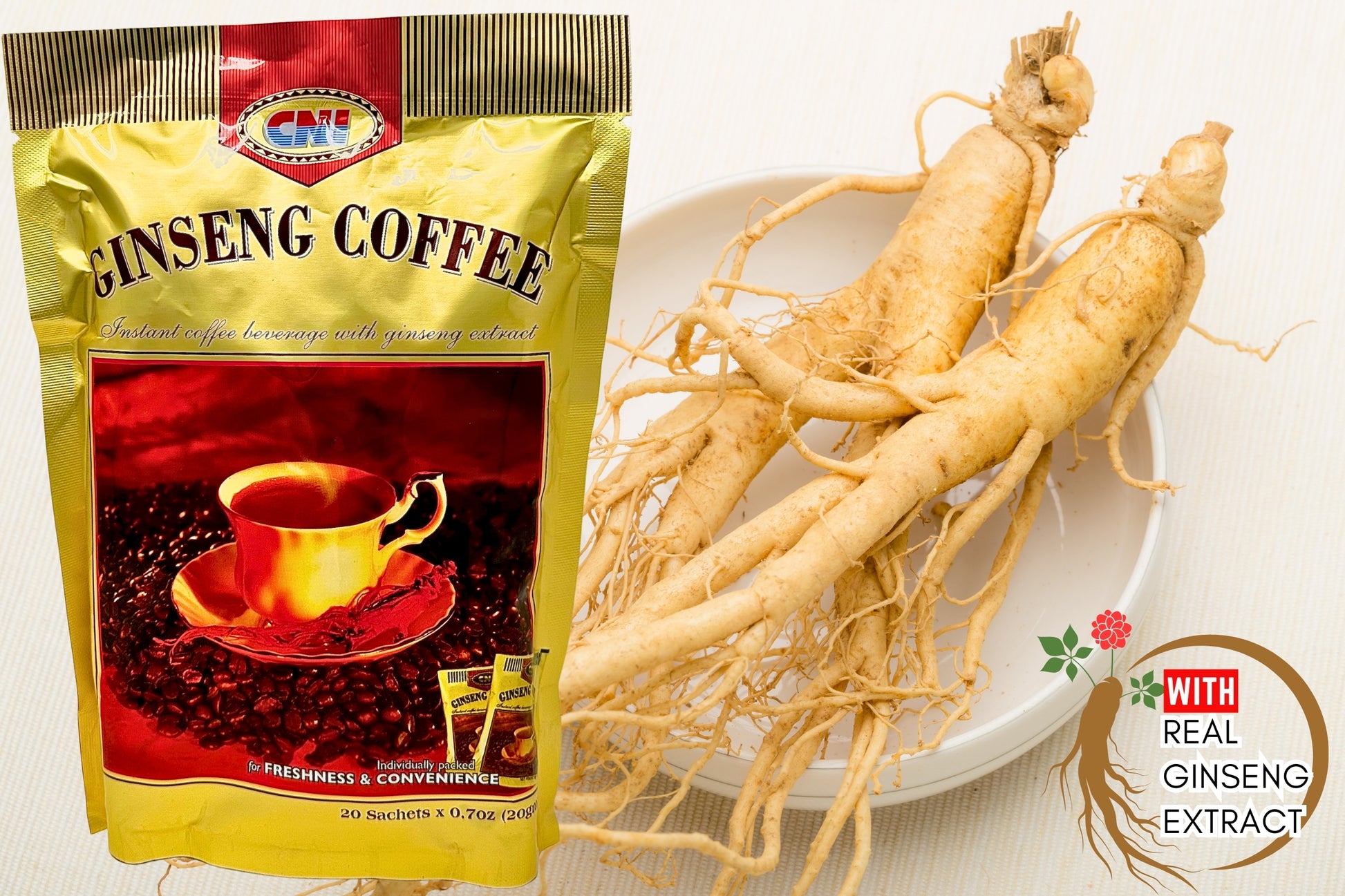 CNI Ginseng Ginseng Coffee with real ginseng energy booster 